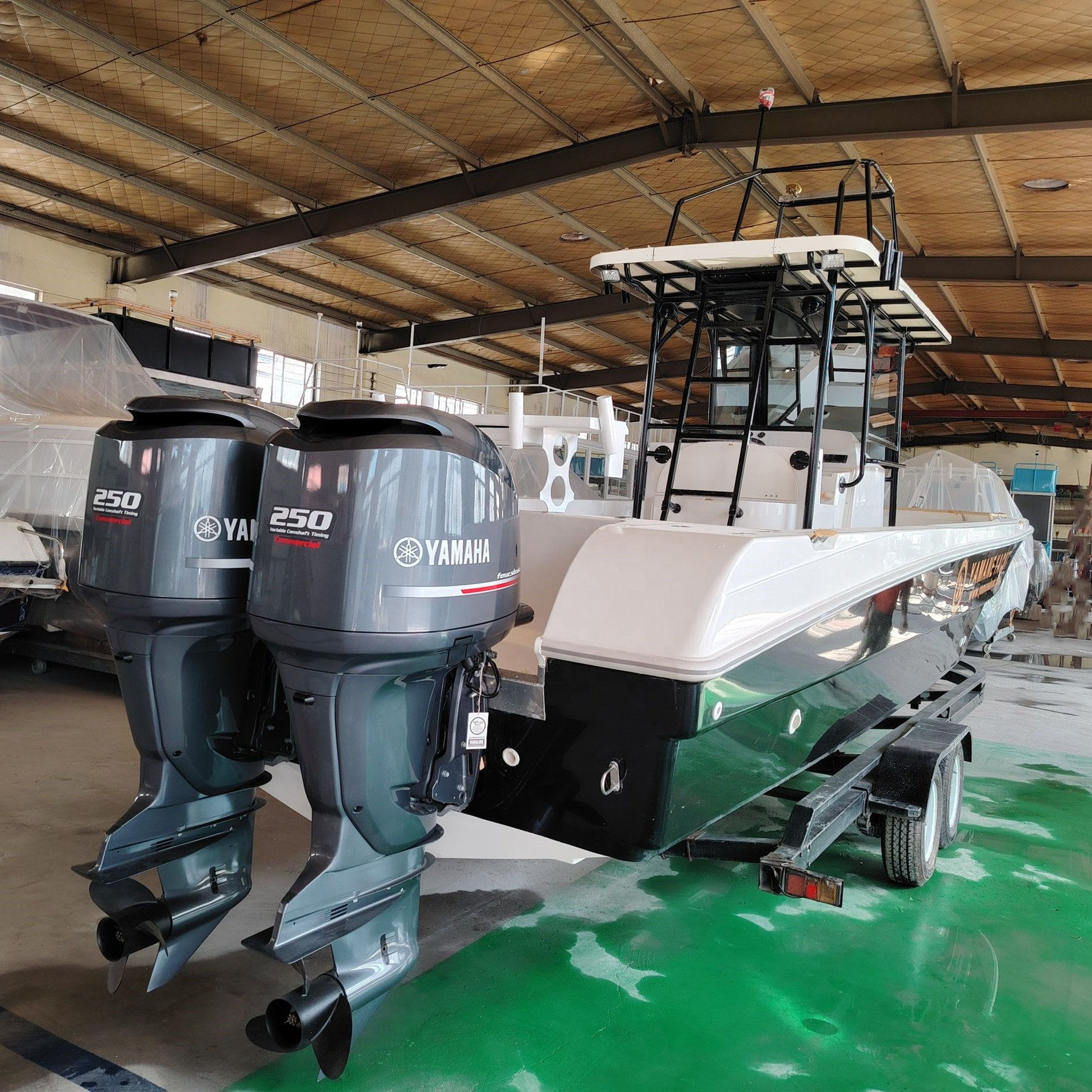 SG950B Fiber Glass High Top New Version Color Hull Fishing Boat Center Console Outboard Engine CE Boat